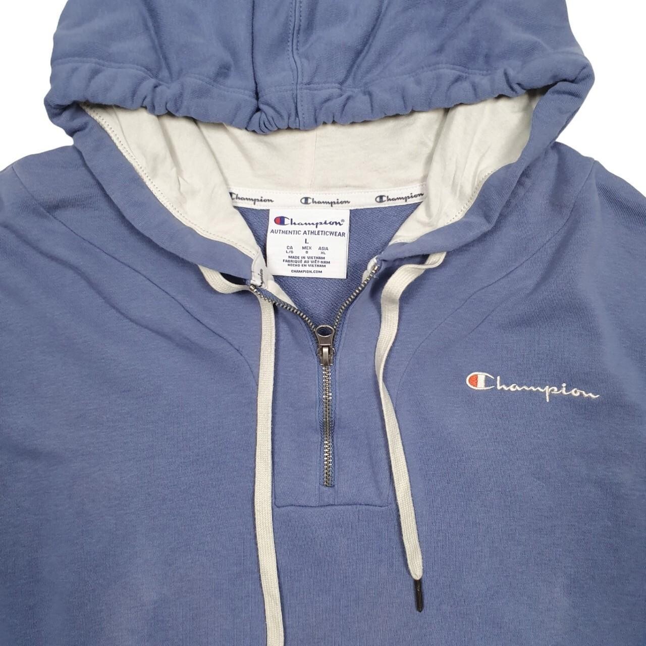 CHAMPION 1/4 Quarter Zip Cotton Jumper Sweatshirt Mens L image 2