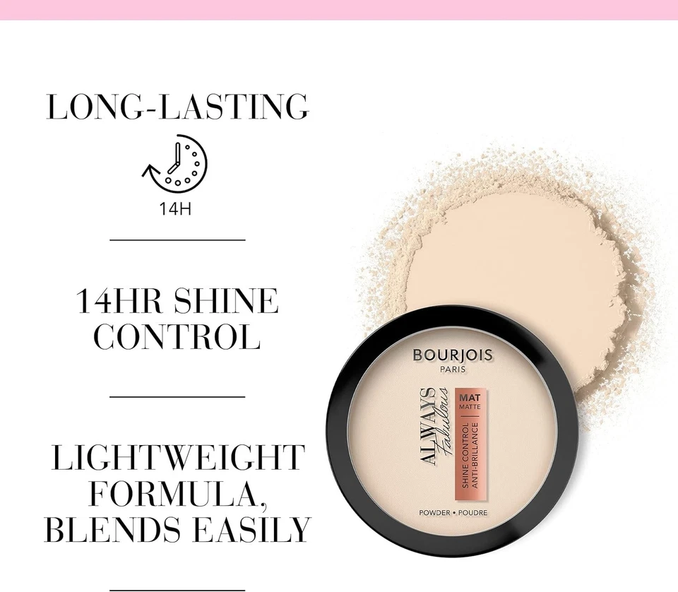 cBourjois Always Fabulous Matte Pressed Powder – Shine Control & Smooth Finish - image 2 of 4