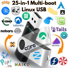 25-in-1 Multi-Boot Linux USB (64GB, USB 3.0) – Ultimate 2025 Portable OS Toolkit
