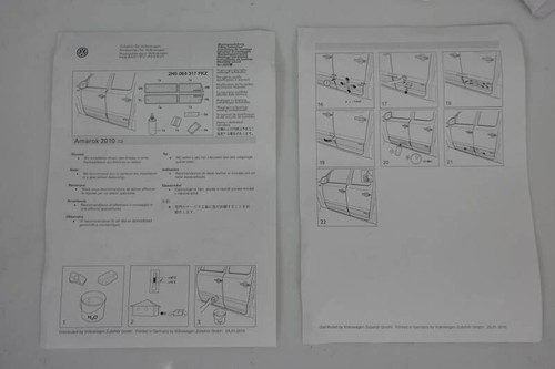 VW Amarok año 2010-2020 NUEVO juego de láminas decorativas para puerta original 2H00643179S9 Envío - Imagen 4 de 5