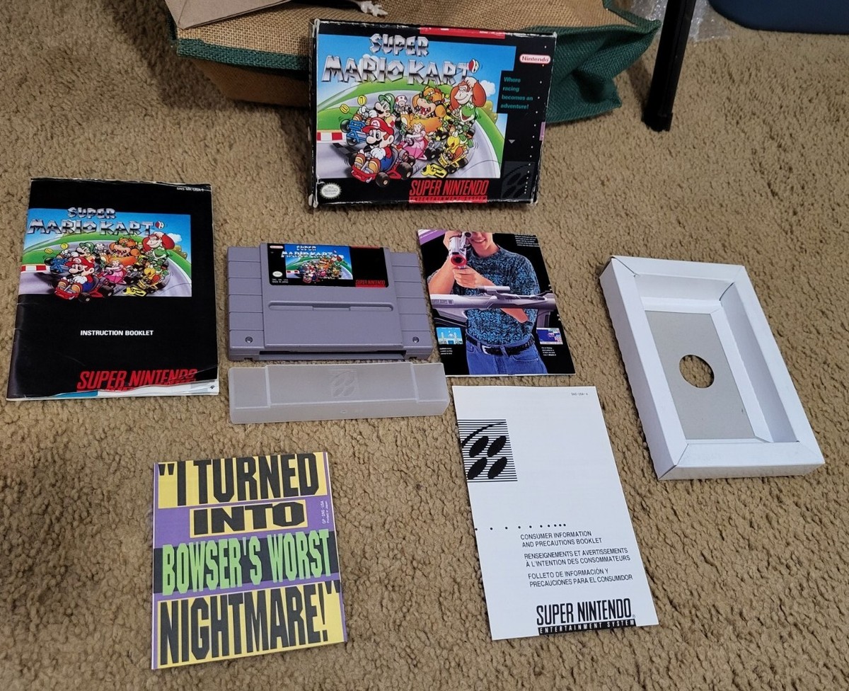 Mario Kart Super Nintendo SNES Complete in Box CIB Tested | eBay