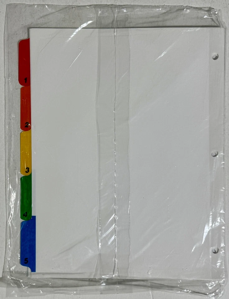 Cardinal OneStep Index System 5-Tab Numbered Multi-Color Lot of 15 Sets (#60518) - Image 4 of 4