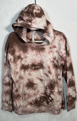 Lululemon Pullover Damen 12 All Yours Hoodie Sweatshirt Batik Rosa Braun