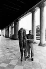 Italian sculptor Luciano Minguzzi showing one of his sculptures un- 1970 Photo