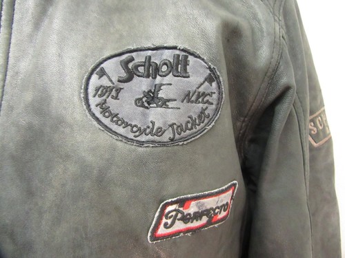 VINTAGE SCHOTT LEDER PERFECTO BOMBER FLIEGERJACKE GR. L, ACE PATINA - Bild 4 von 24