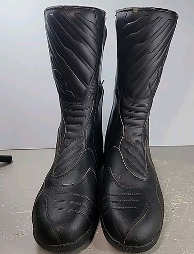 Mens Fly Racing Black Leather Milepost Motorcycle Boots US Size 9 (Read Descript - Picture 2 of 17