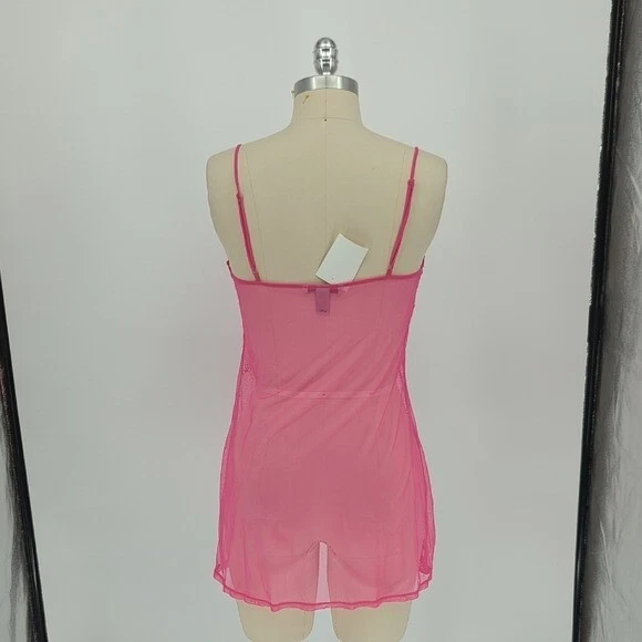 UNDERCOVER 01447 Abito Victoria Secrets pizzo ricamato capesante camicia rosa taglia media