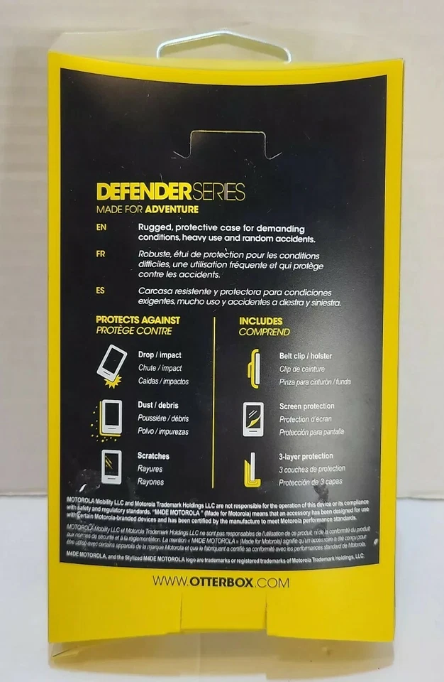 OEM OTTERBOX DEFENDER RUGGED CASE COMBO FOR MOTOROLA MOTO G XT1032 XT1034 BLACK - Image 2 of 3