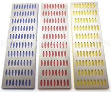 3pc Large Diamond Sharpening Hone Set Stone Whetstone Block Kitchen Knife