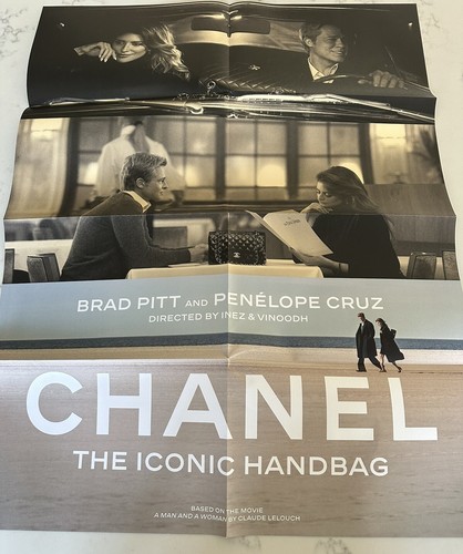 BNW Chanel 3 Paper Posters Brad Pitt Penélope Cruz “The Iconic Handbag” 32”x24” - Picture 1 of 7