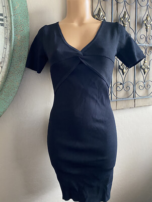 twist front knit dress V-Neck Twist Front Striped Knit Maxi Dress w/ Side Slits