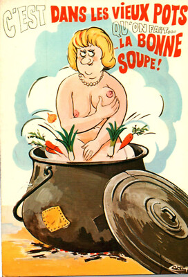 Illustrator Allouin - It's in the old pots that we make the right soup!