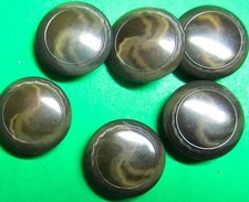 (6) VINTAGE 3/4" GREEN VEGETABLE IVORY SHANK BUTTONS UNUSED-L38
