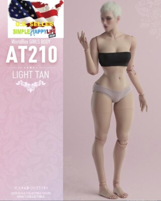 1/6 female body skinny waist Worldbox AT210 Tan Figure for 12'' hot toys  USA 