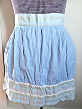 Vintage Handmade Half Skirt Apron Tie Waist Blue Spring Easter