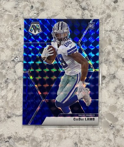 2020 Panini Mosaic Football Mosaic Blue CeeDee Lamb #207 PSA 9