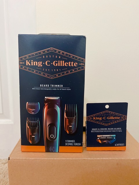 king c gillette beard trimmer 3 combs