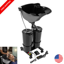 Adjustable Shampoo Bowl Portable Salon Barber Basin Hair Washing Sink Drain Hose