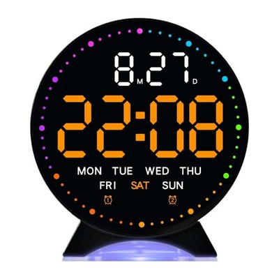Digitaler Wecker, Modernes Design mit Großem LED Display, Einstellbarer