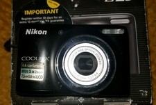 Nikon Coolpix L25 Digital Camera Black - Boxed VGC + 16GB SD Card - Y2K Cam