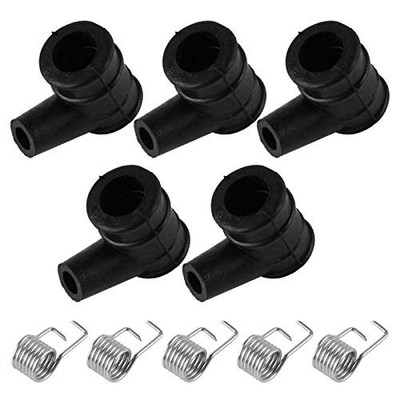 5 Pack Spark Plug Boot Terminal Kit Rubber Cap Distributor Connector with Spr...