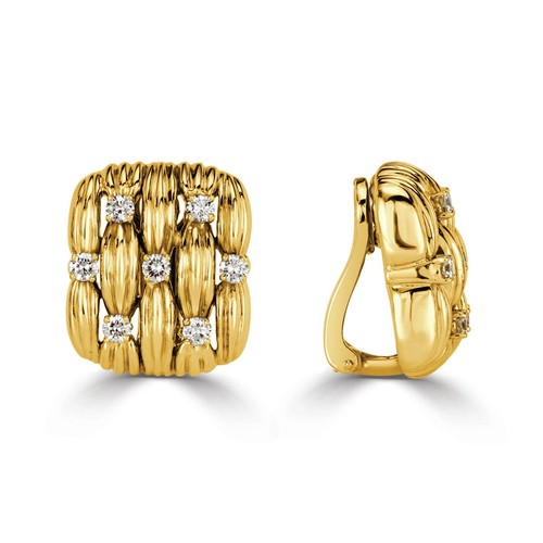 Pendientes de clip Tiffany & Co. Estate de diamantes de corte brillante redondo de 1,40 quilates - Imagen 3 de 3