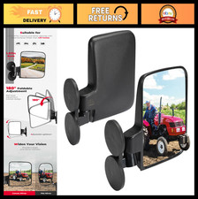 Magnetic Tractor Side Mirrors 2-Pack - 7.1x5.3 Inch Rear View for Forklift, Mowe
