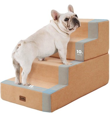 Made4Pets Dog Steps for Bed, Extra Wide Dog Stairs for High Bed Couch Sofa, 3...