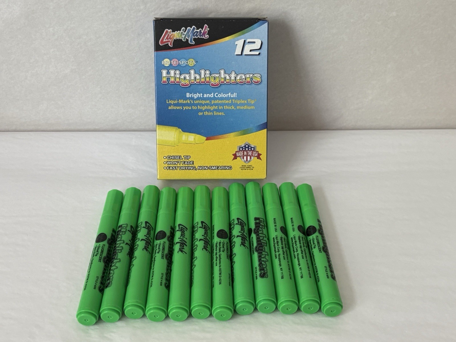 S Fluorescent Non Smearing 12-pack