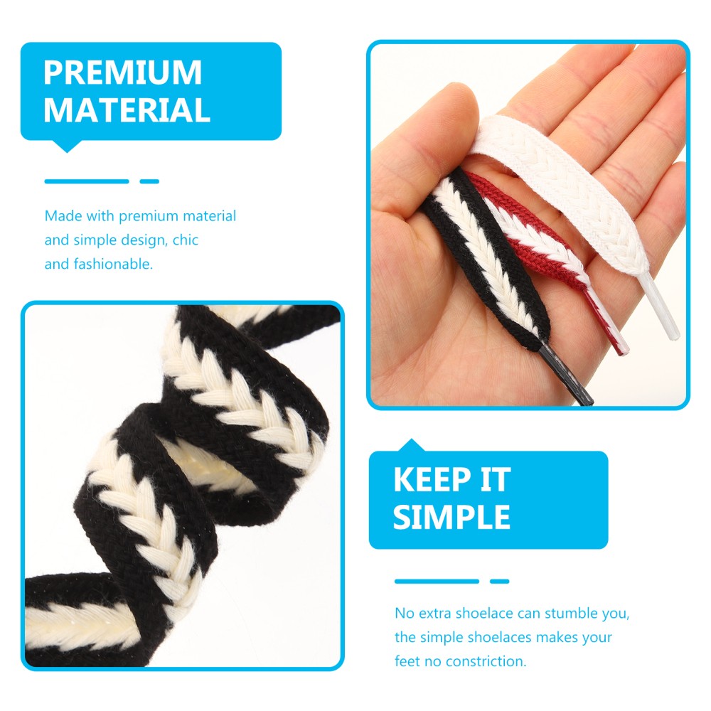 APL 3 Paia Lacci Intrecciati Twill Ricambio Scarpe Sneakers Scarpe Larghe