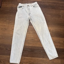 VTG 1980S Womens Levi  s 505 Jeans 18550-0233 USA Made Light Wash Red Tab W28 L31