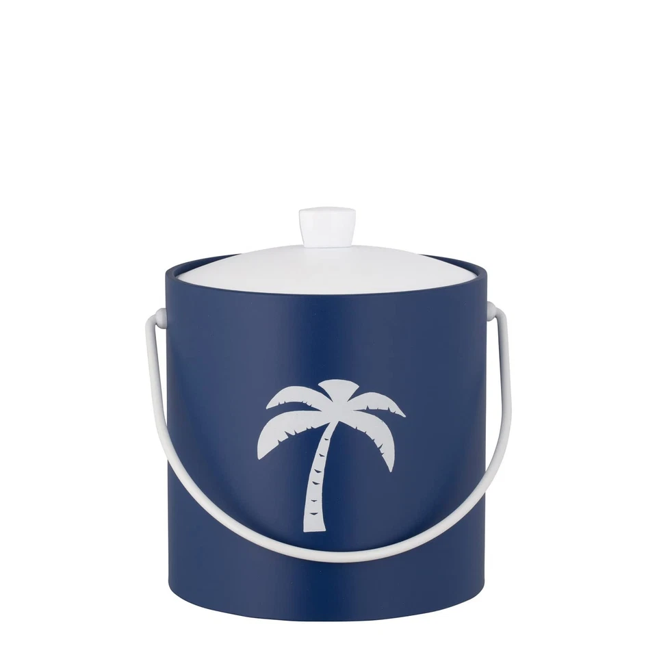 Cubo de hielo Pastimes 3qt con | Cubierta de acrílico y mango de paca - Palmera Foto 3 de 3