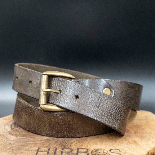 Cintura uomo Timberland cintura jeans vintage in pelle marrone taglia XL - Foto 2 di 5