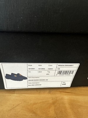 Versace Driver Suede+Enamel HW Blue Suede Mens 44.0 (11M) Versace Driver Suede+Enamel HW Blue Suede Mens 44.0 (11M) | eBay main image 2
