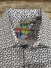 Men  s Robert Graham Tulip Floral All over Print Button Up Sz XL 2104 