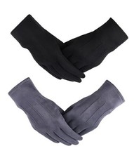 Women's Gloves Winter Touch Screen Texting Comfortable Large Black light Gray