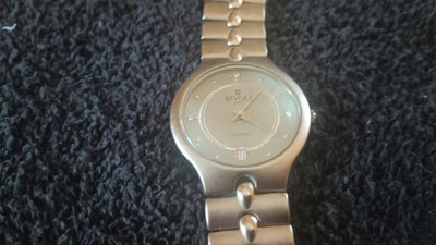 Rivoli Japan Silver Tone Watch with Date, New Battery, Nice Watch