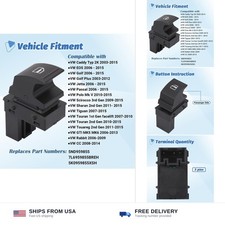 Passenger Power Window Switch for 2003-2015 VW Golf Jetta 5ND959855