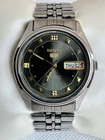 Vintage Seiko 5 Automatic 21 Jewels Black Dial 6319A Day Date 1977 Men's Watch