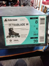 Rollerblade Zetrablade W, Womens Size 8 Black Blue Inline Skates - NEW IN BOX
