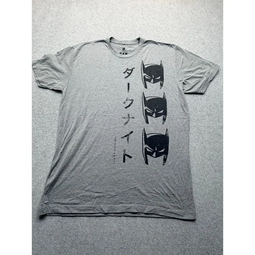 Kinetix Batman The Dark Knight Japanese Text Graphic Tee Gray XL - product listing photo
