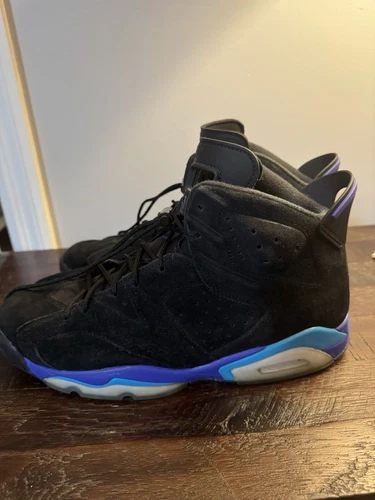 Size 11.5 - Air Jordan 6 Retro Aqua Black/Blue/Purple CT8529-004