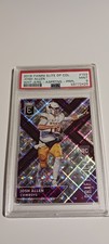 2018 Panini Elite Draft Picks Josh Allen Wht. Jers. Asprtns. Purple #34/99 Psa 9