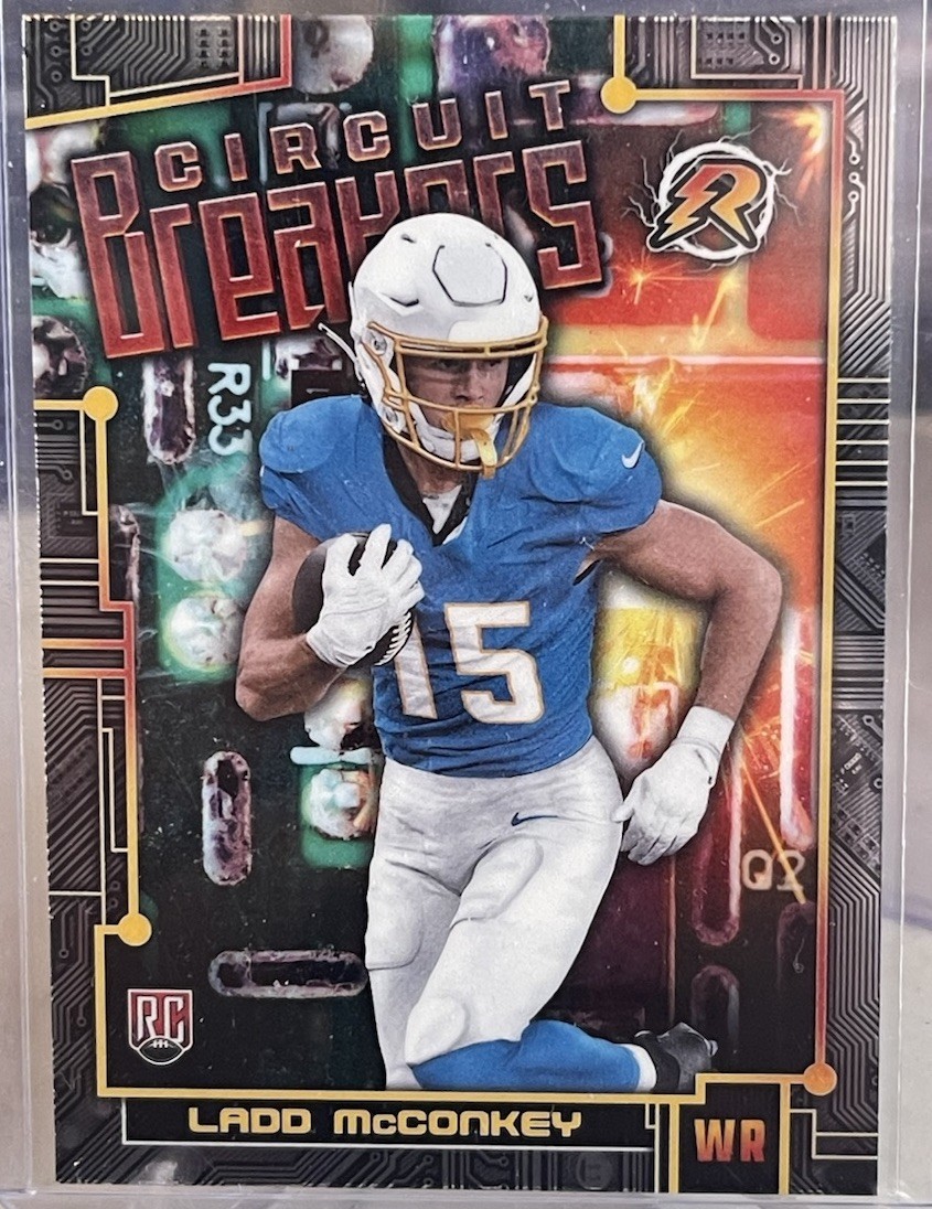 Ladd McConkey RC 2024 Topps Resurgence Circuit Breaker CB-7 Chargers Rookie Card