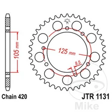 2664-Transmission plate crown 53T P-420 Ø105 MM Ø125 MM compatible with MALAGUTI