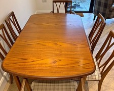 G-Plan Fresco Teak Extendable Dining Table + 6 Chairs – MidCentury Vintage 60s🚚