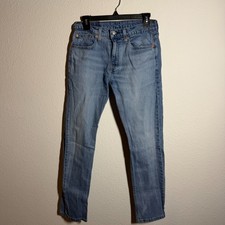 Levi's 502 Taper Fit Jeans Mens 29x30 Blue Denim Cotton Stretch Everyday Wear