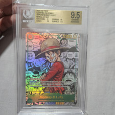 Bandai One Piece CCG Monkey D. Luffy Manga Art SEC Foil BGS 9.5 OP13-118