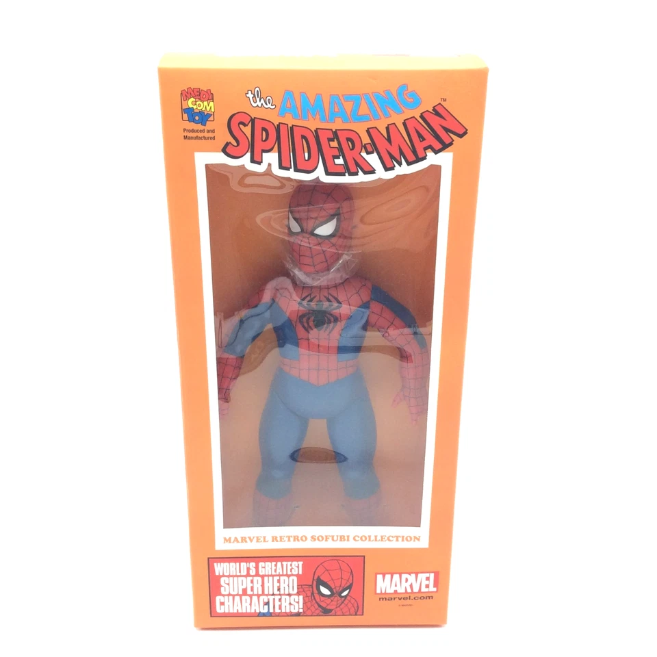 Figura Medicom Marvel Retro The Amazing Spider-Man Colección Sofubi Foto 2 de 4