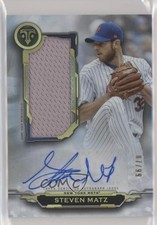 2019 Topps Triple Threads Single Jumbo Relics 87/99 Steven Matz Auto 6fs